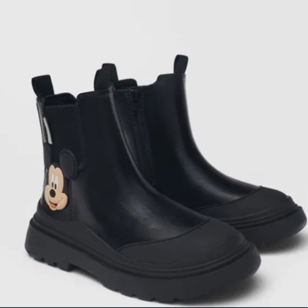ZARA KIDS LEATHER BOOTS SZ 32 / US 1 - Picture 3 of 4